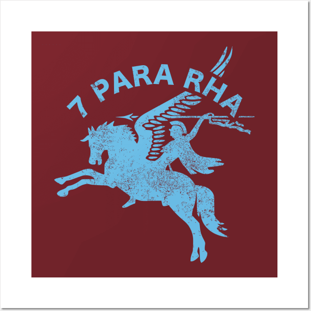 7th Parachute Regiment Royal Horse Artillery (distressed) Wall Art by Firemission45